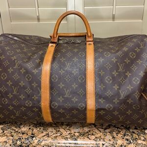 Louis Vuitton Brown Monogram Keepall 55